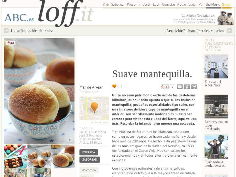 Pasteler&iacute;as Martina Zuricalday en Loff it