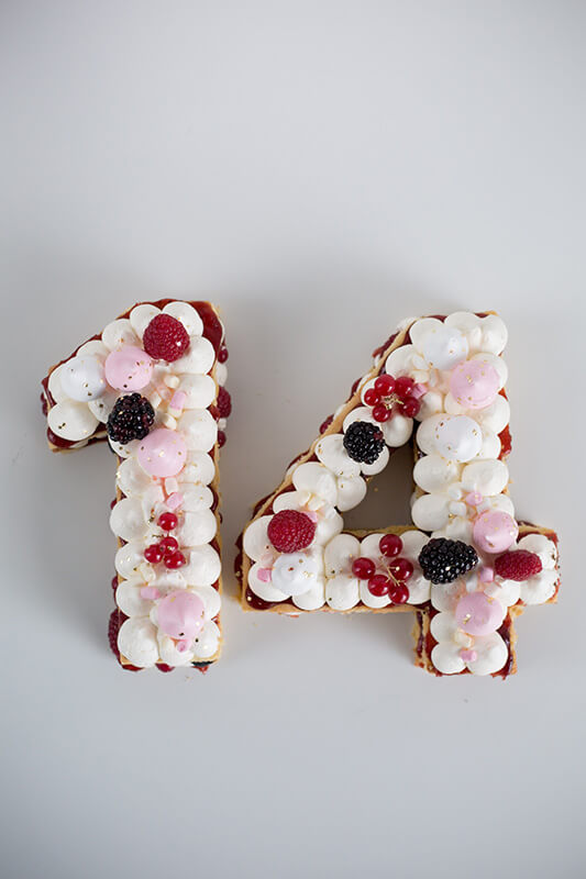 Tarta Zenbaki frutos rojos Martina Zuricalday Bilbao